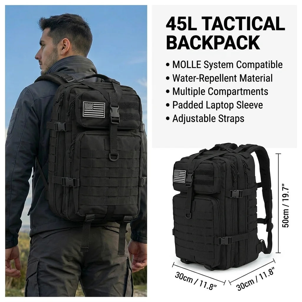 ReFire Gear Tactical Molle Hiking Backpack Camping Mountaineering Rucksack