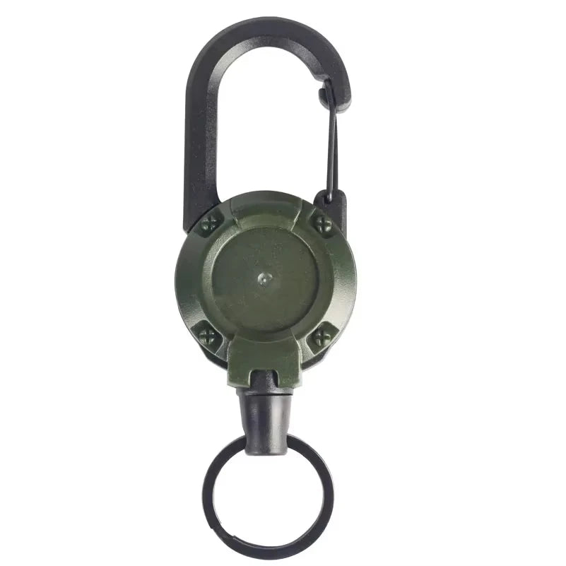 Premium Retractable Keychain With Durable Steel Rope And Carabiner