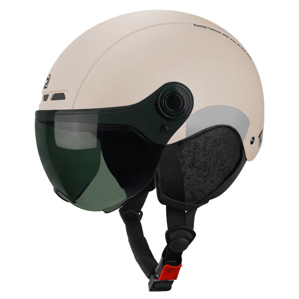 Pemila Cycling Helmet With Goggles And Ear Protection