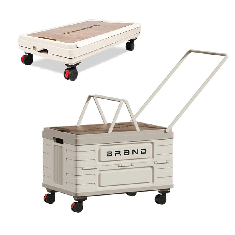 Heavy Duty Foldable Storage Cart With 360 Rotating Wheels