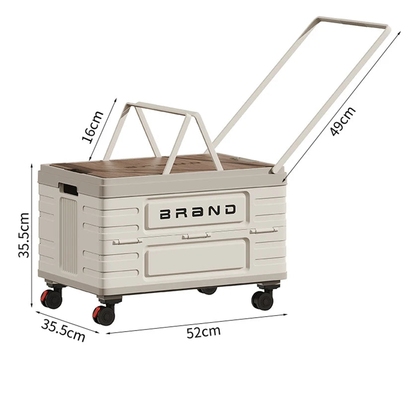 Heavy Duty Foldable Storage Cart With 360 Rotating Wheels