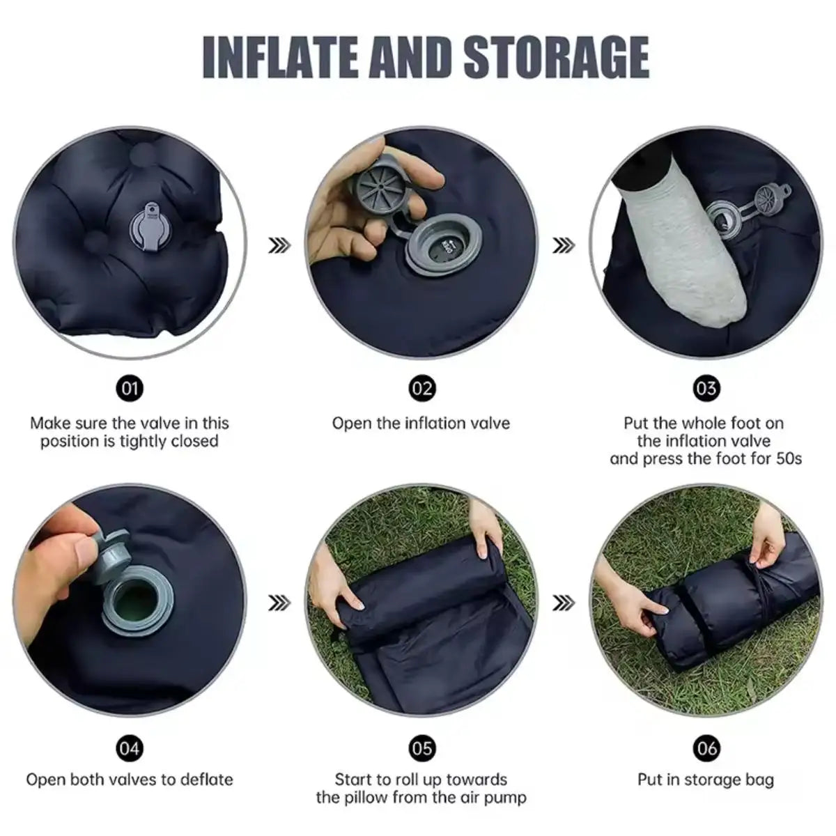 Foldable Outdoor Camping Inflatable Mattress - Warm, Ultra-Wide, Thick, Ultra-Light - Double-Use for Indoor Sleeping,