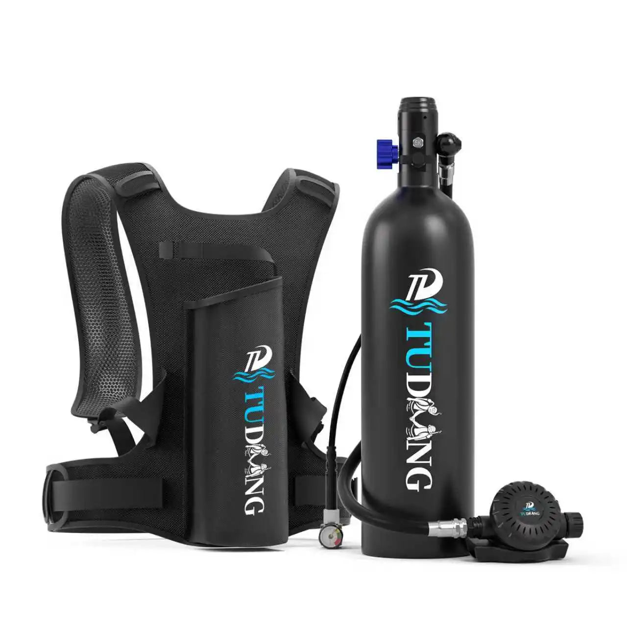 TUDIVING Portable Scuba Tank Refillable Diving Cylinder Underwater Breathing Aid