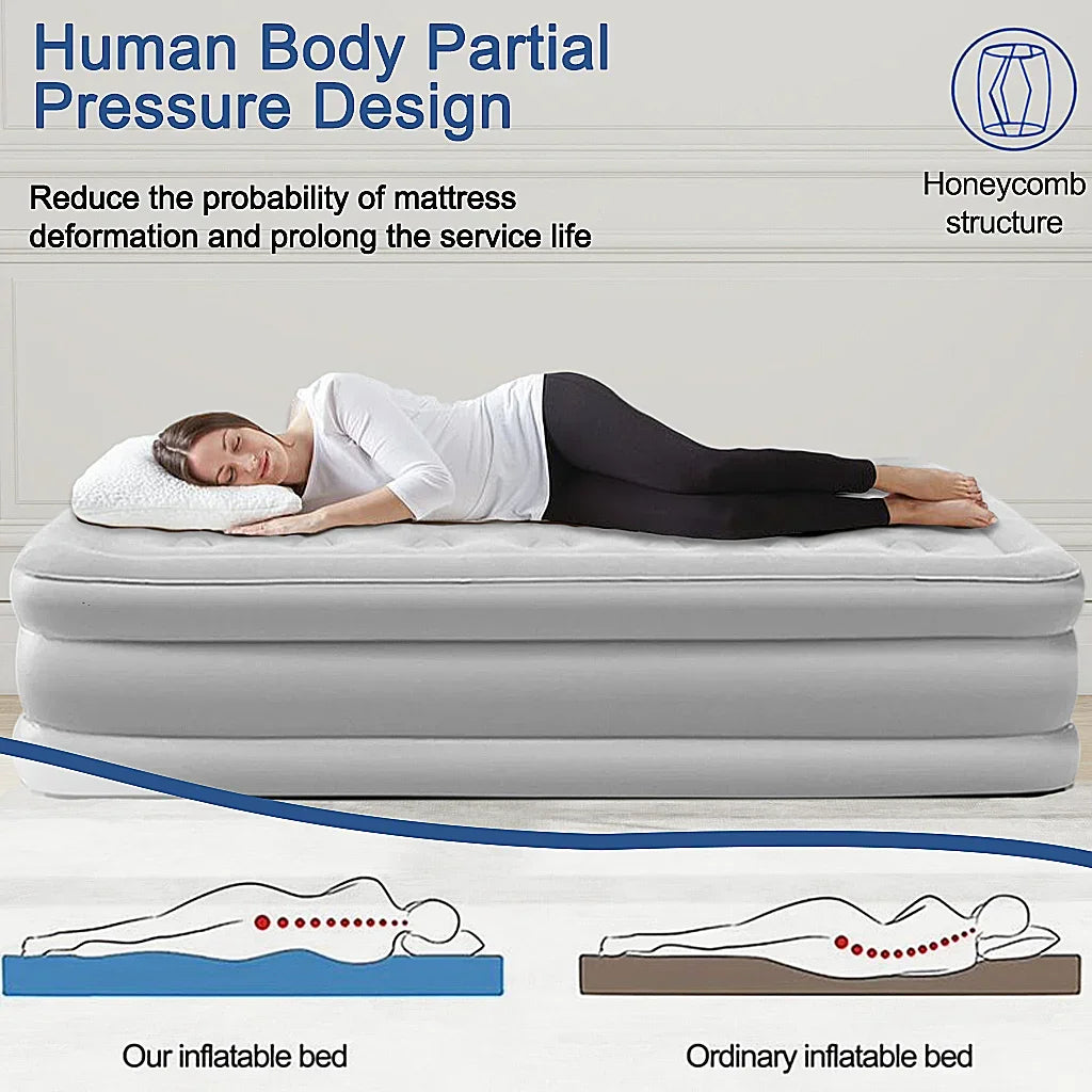 Automatic Inflatable Camping Mattress With Built In Pump Thickened PVC