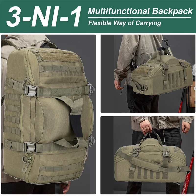 LQARMY Tactical Molle Backpack For Outdoor Travel Hiking And Camping