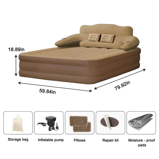 Automatic Inflatable Camping Mattress With Built In Pump Thickened PVC