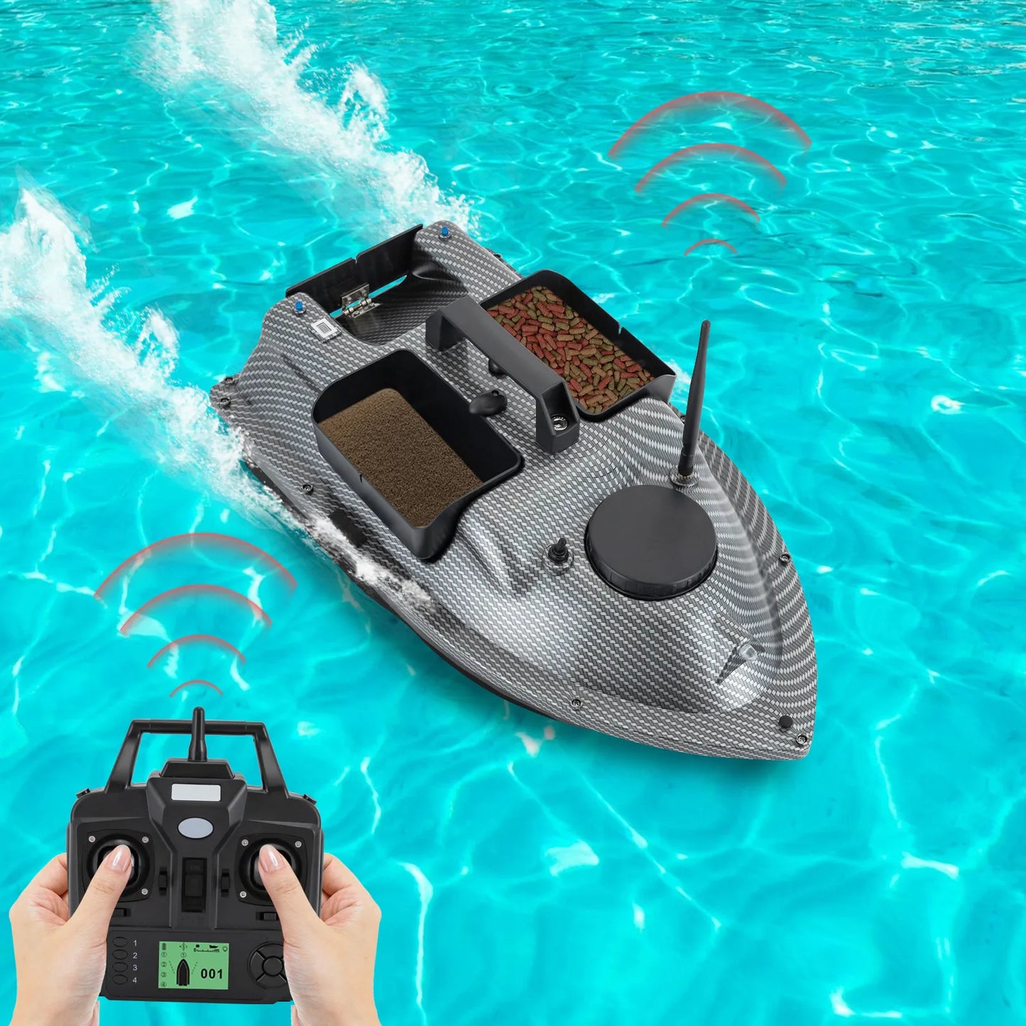 Rechargeable GPS Fishing Boat With Dual Batteries And Remote Control