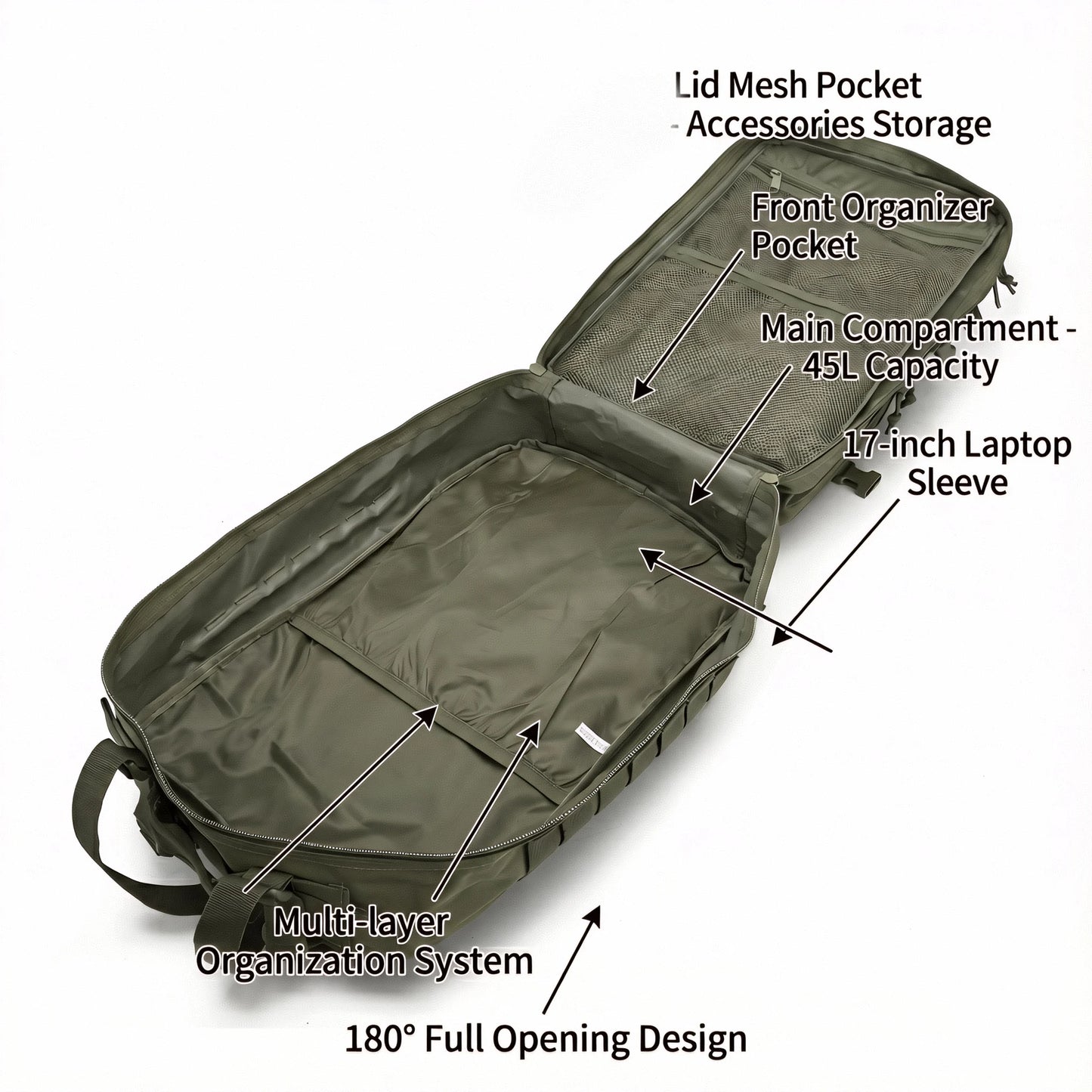 ReFire Gear Tactical Molle Hiking Backpack Camping Mountaineering Rucksack