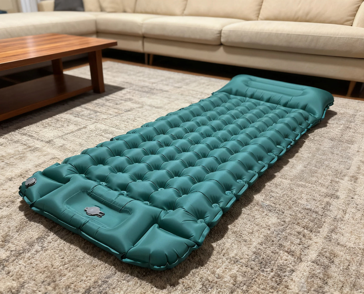 Cozy 10cm Thick Inflatable Mattress - Winter Insulated Camping Pad, Perfect Christmas Gift Idea for Family & Outdoor Adventures