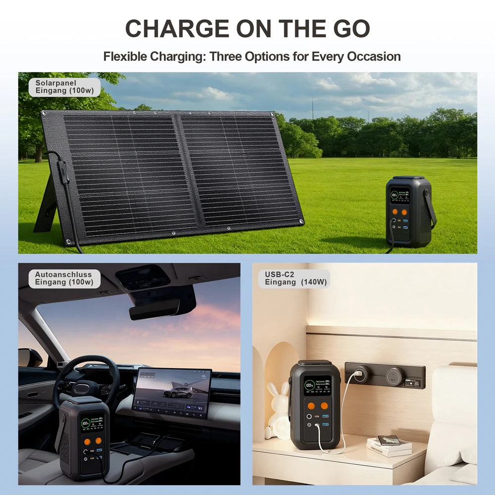 Ctolity 192Wh LiFePO4 Portable Power Station 200W Type C Charger