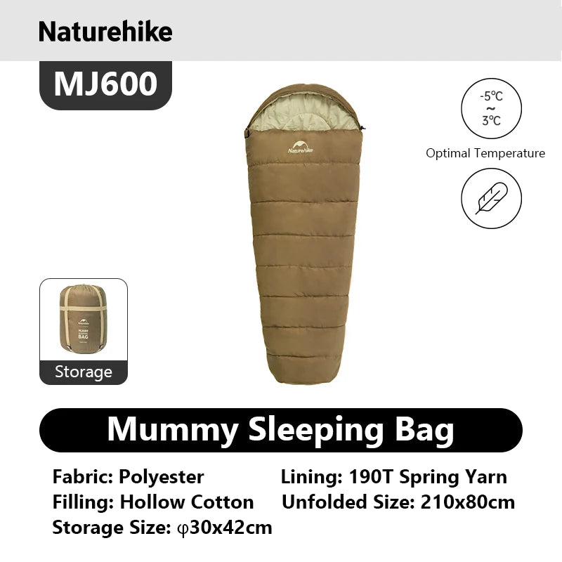 Naturehike Mummy Sleeping Bag For Adults Warm Winter Camping