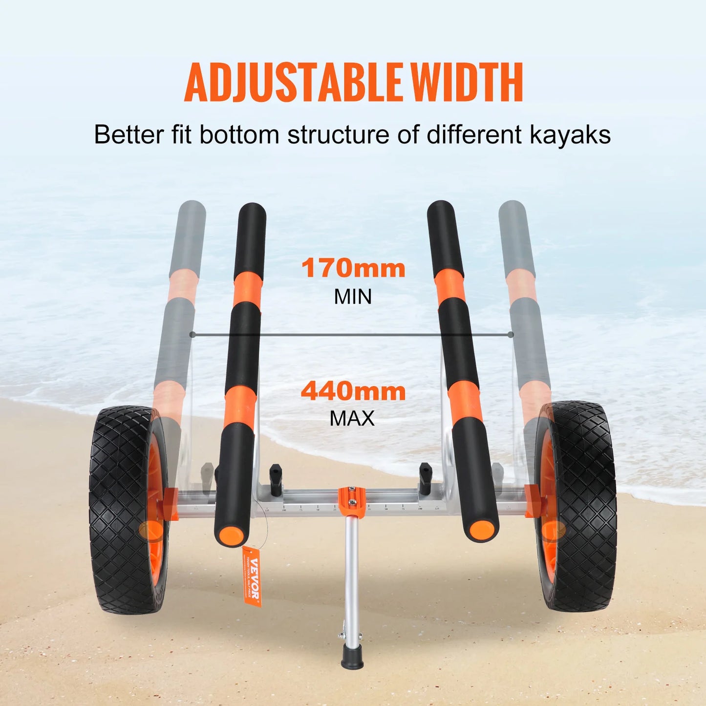 SucceBuy Professional Grade Kayak Cart 450 Lbs Aluminum Detachable Trolley