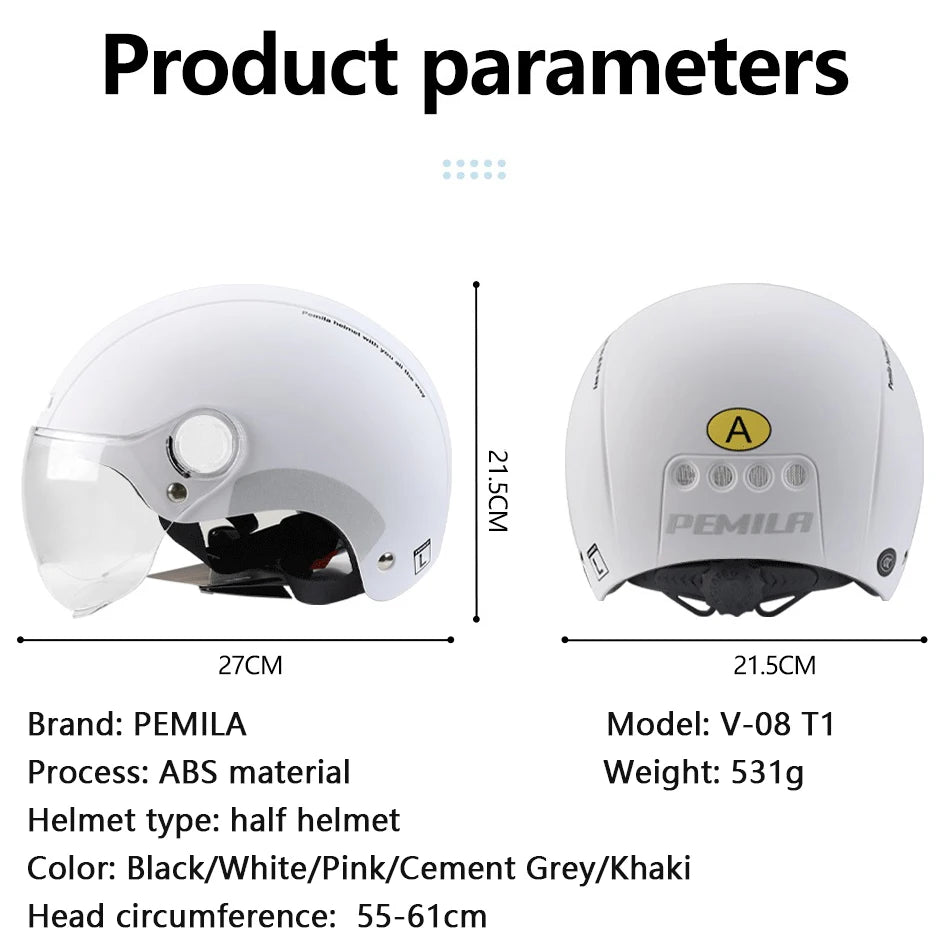 Pemila Cycling Helmet With Goggles And Ear Protection