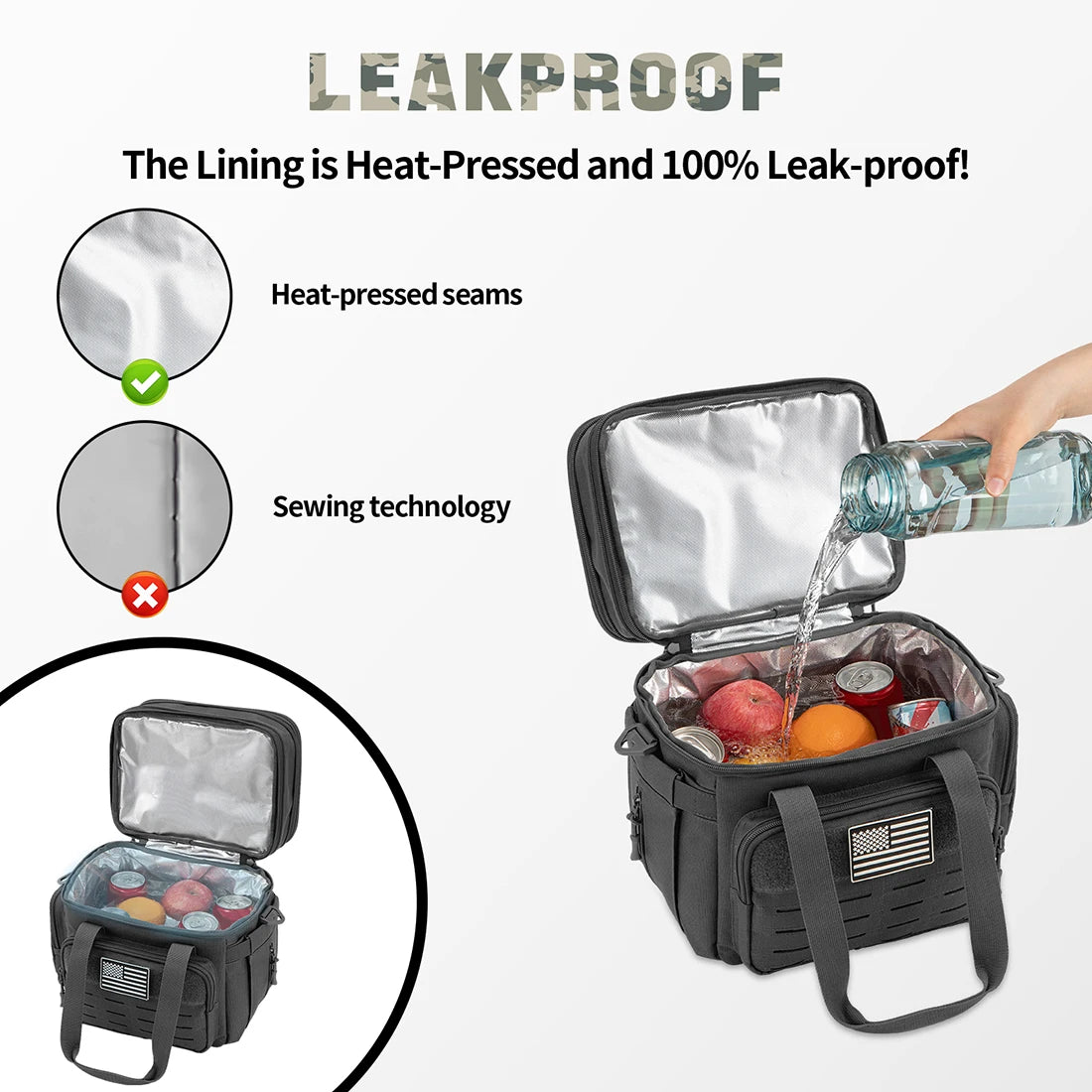 ReFire Gear Expandable Tactical Insulated Lunch Bag For Camping