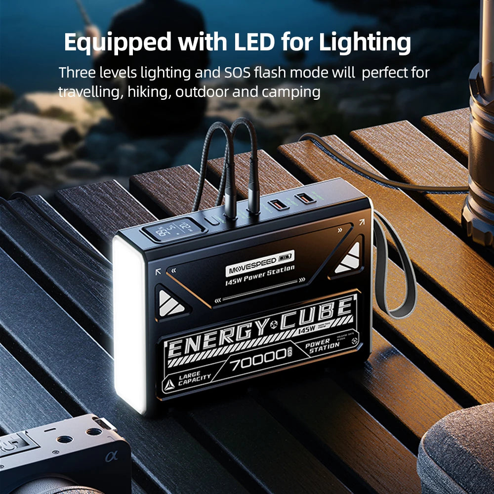 Movespeed Led Camping Lantern 70000mah Rechargeable Emergency Light