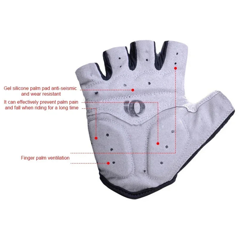 Half Finger Gel Cycling Gloves For Road And Mountain Bikes