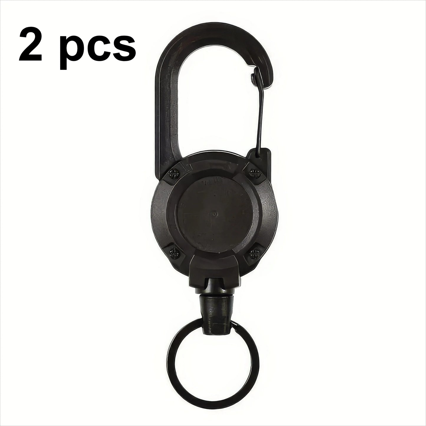 Premium Retractable Keychain With Durable Steel Rope And Carabiner