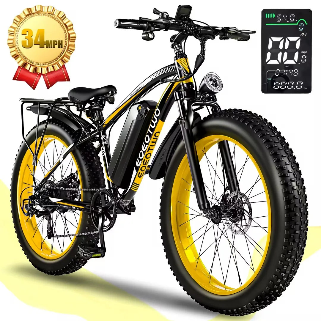 EOEOTWO Heavy Duty Electric Bike With Front Suspension And Rear Rack