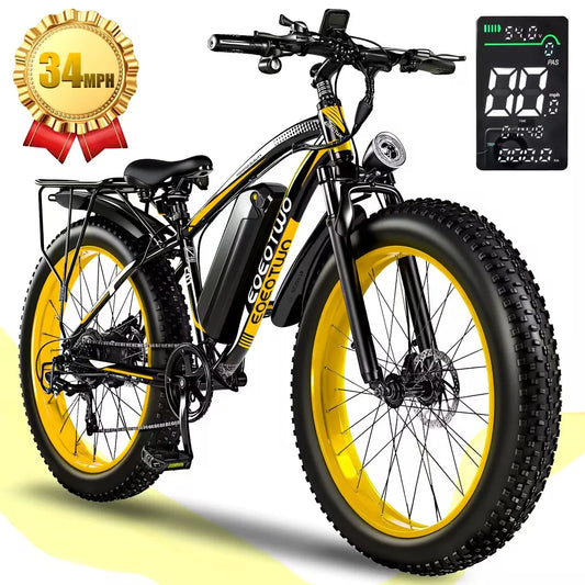EOEOTWO Heavy Duty Electric Bike With Front Suspension And Rear Rack