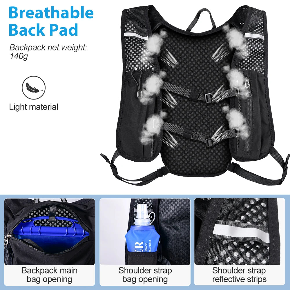 Newboler Ultra Lightweight Trail Running Hydration Vest Backpack