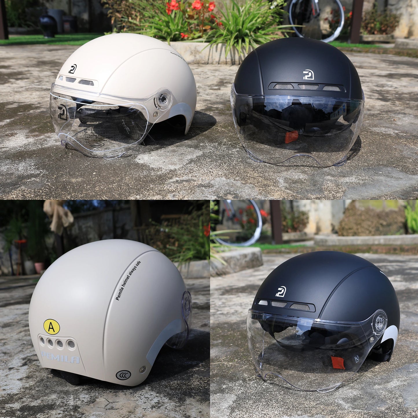 Pemila Cycling Helmet With Goggles And Ear Protection