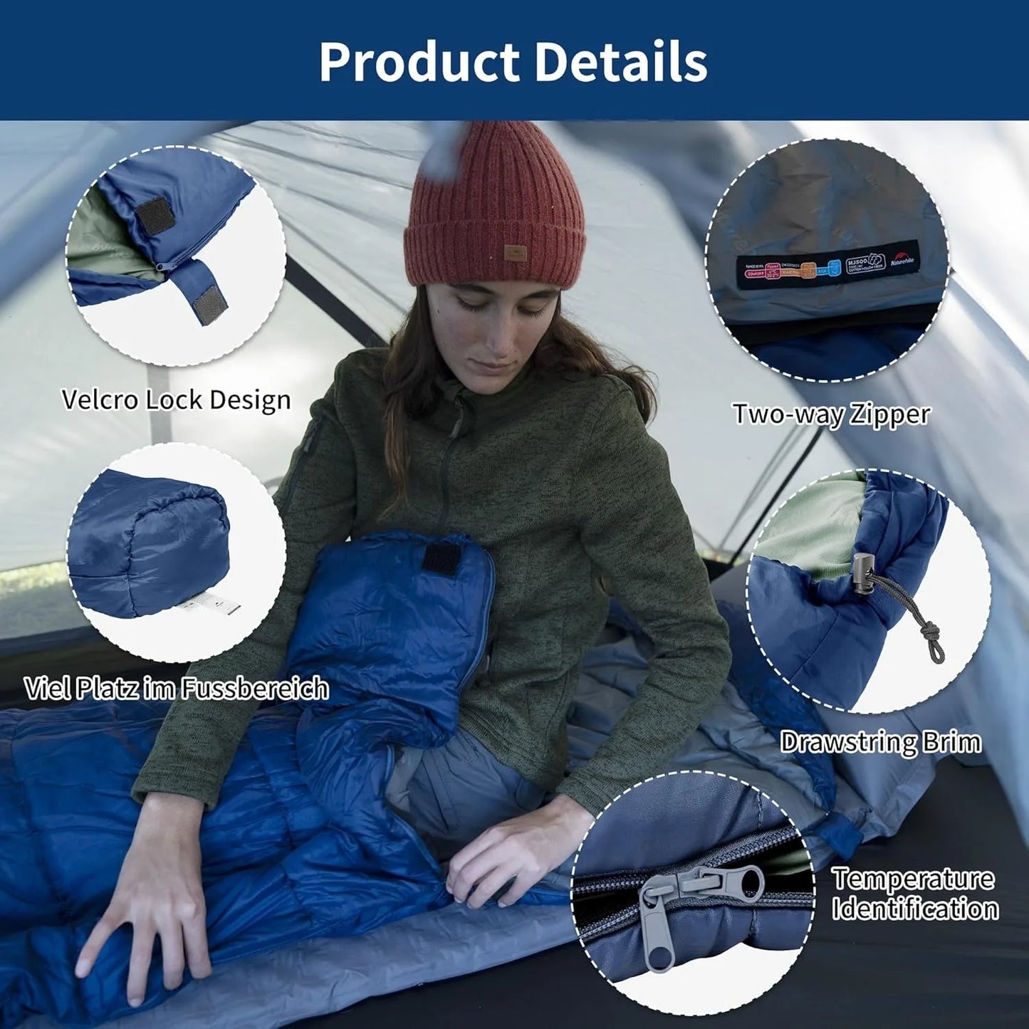 Naturehike Mummy Sleeping Bag For Adults Warm Winter Camping