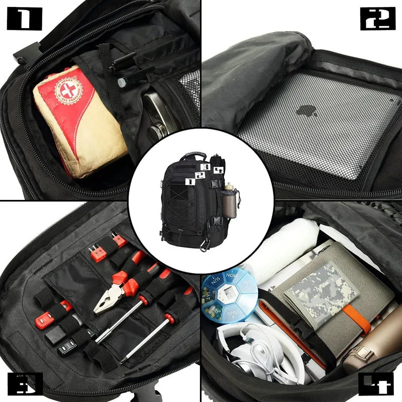 LQARMY Tactical Molle Backpack For Hiking Camping And Travel