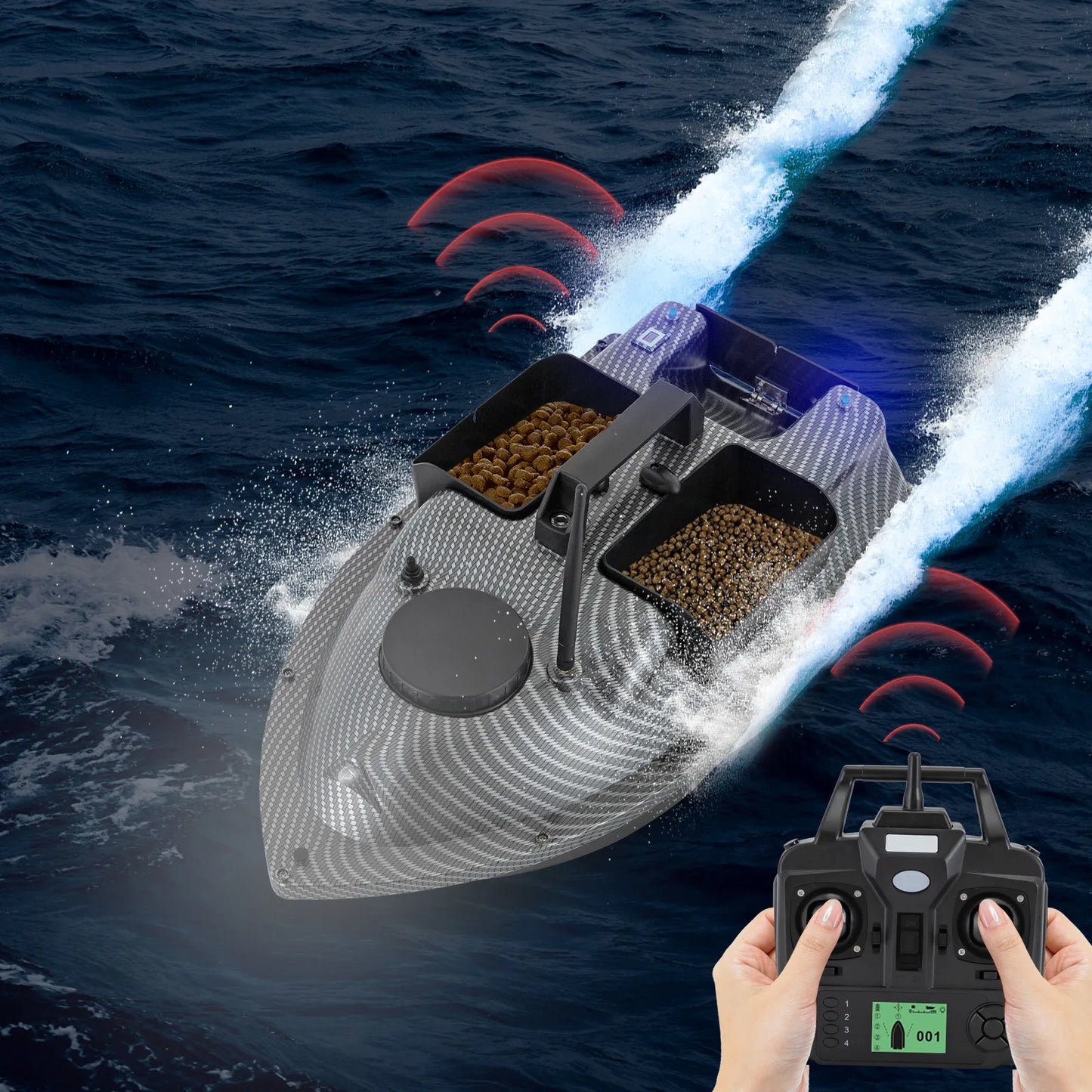 Rechargeable GPS Fishing Boat With Dual Batteries And Remote Control