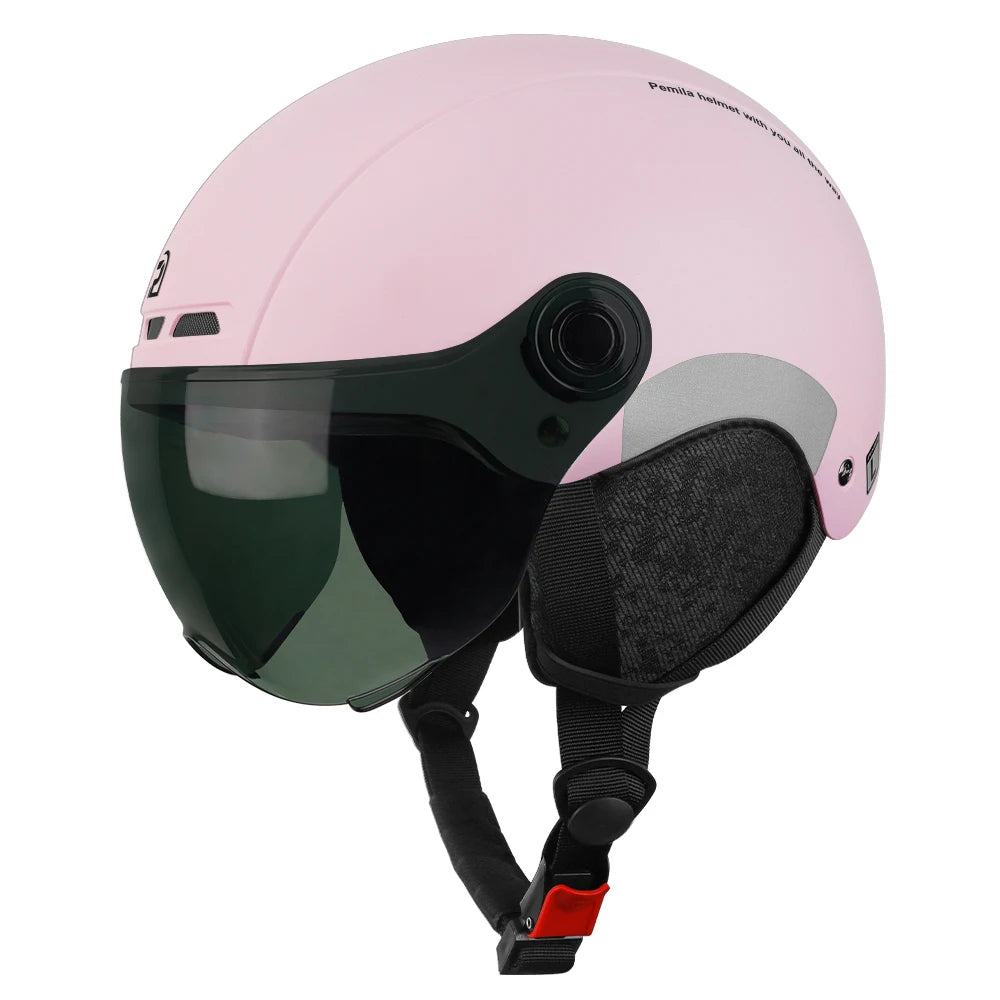 Pemila Cycling Helmet With Goggles And Ear Protection