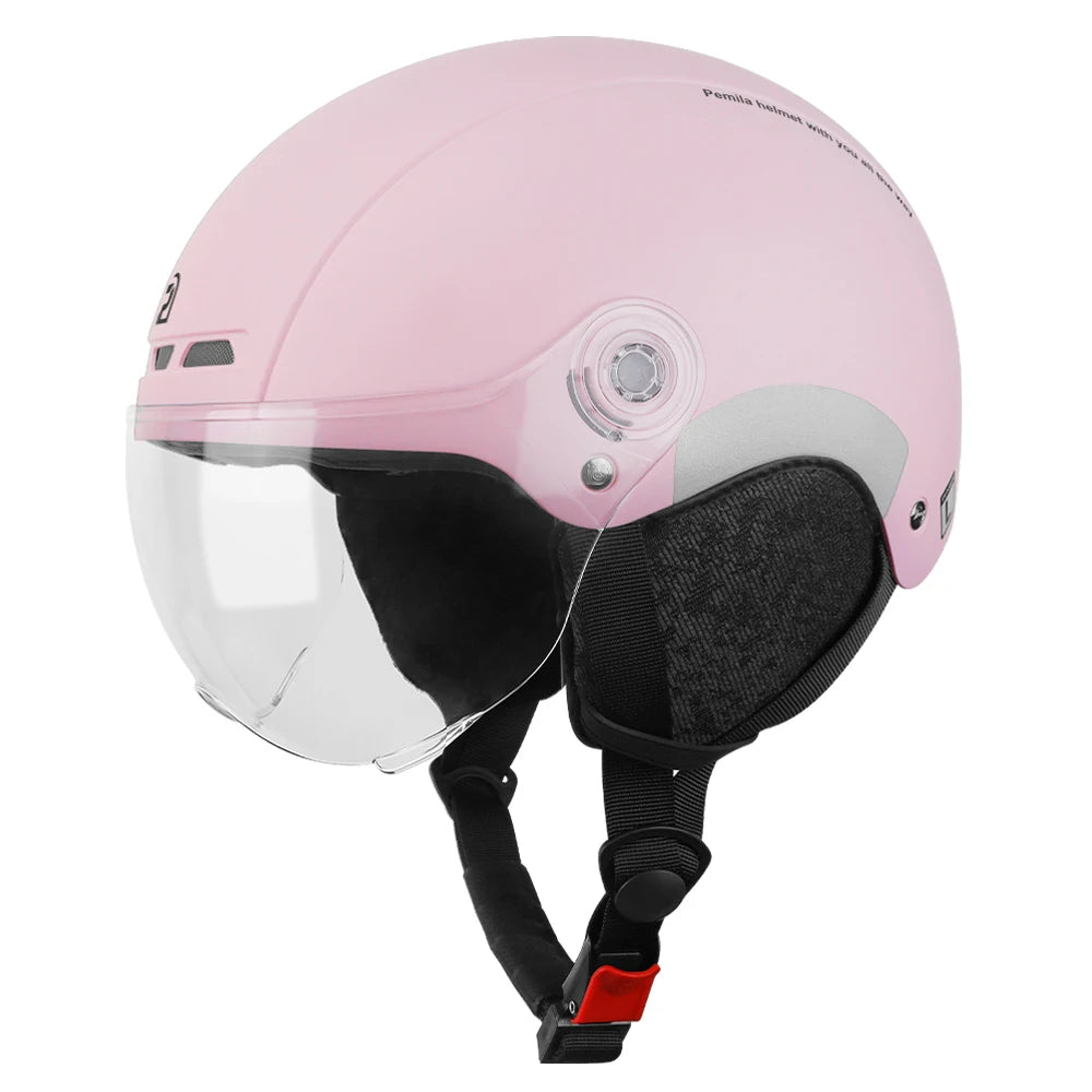 Pemila Cycling Helmet With Goggles And Ear Protection