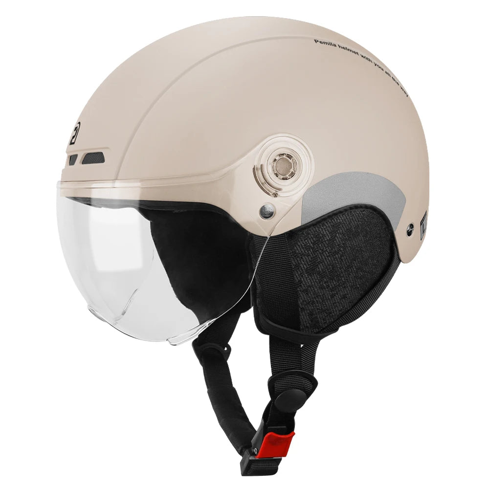 Pemila Cycling Helmet With Goggles And Ear Protection