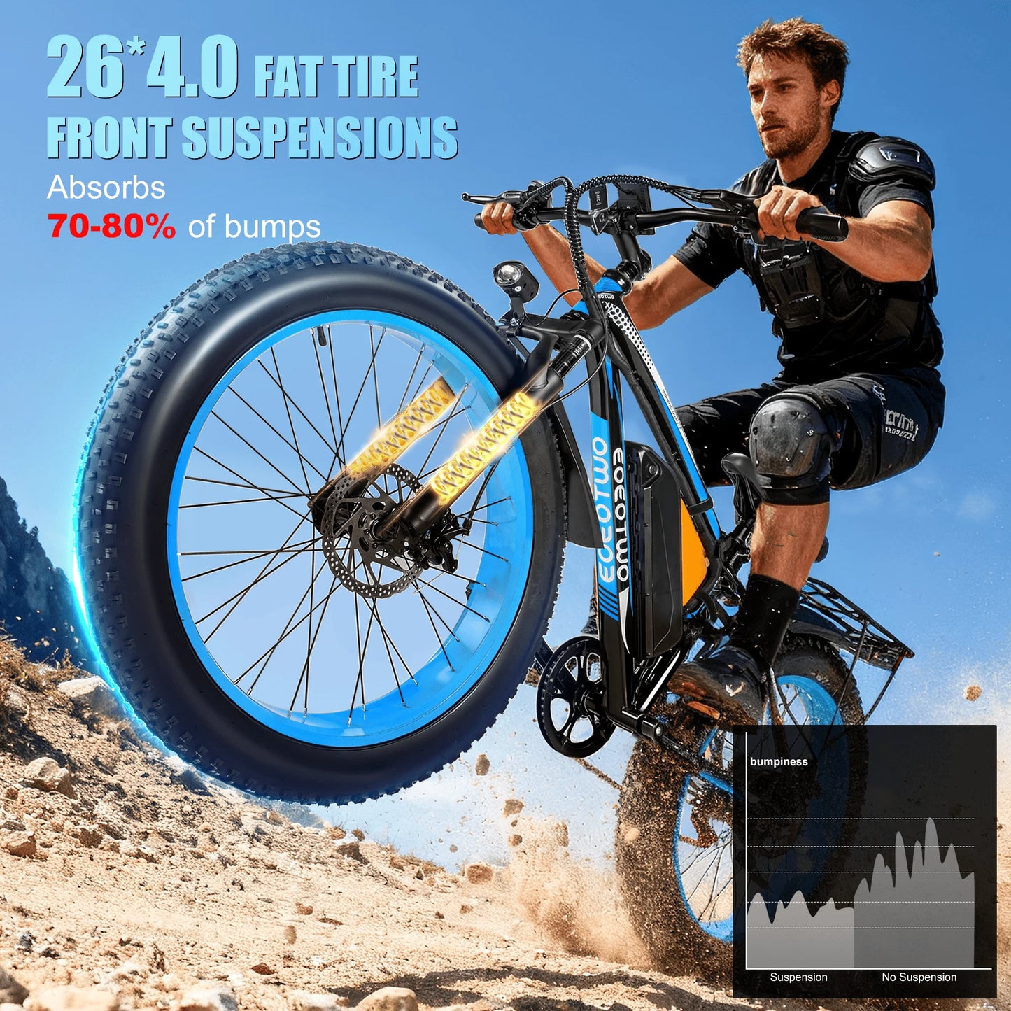 EOEOTWO High Power Electric Fat Tire Bike For Long Distance