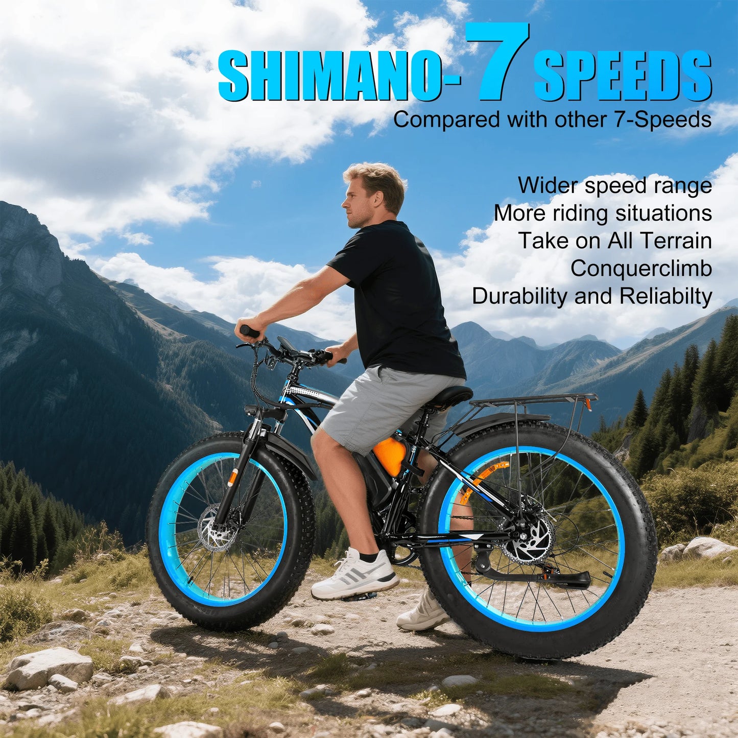 EOEOTWO High Power Electric Fat Tire Bike For Long Distance