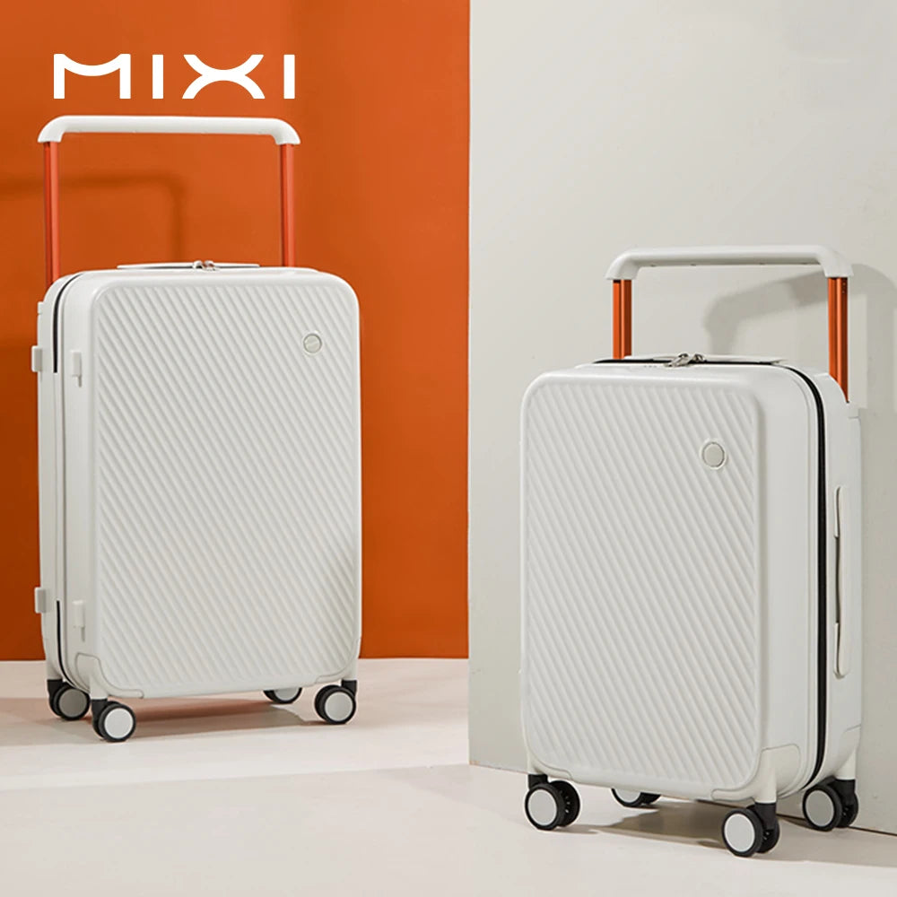 Mixi Hardside Travel Suitcase Featuring Wide Handle And Spinner