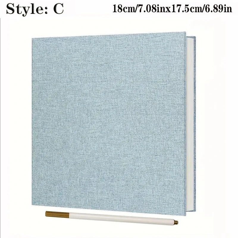 1pc Linen Photo Album Self Adhesive Scrapbook Album for 2x3 4x6 5x7 8x10 Pictures DIY Photo Book Birthday Gifts for Women Mom
