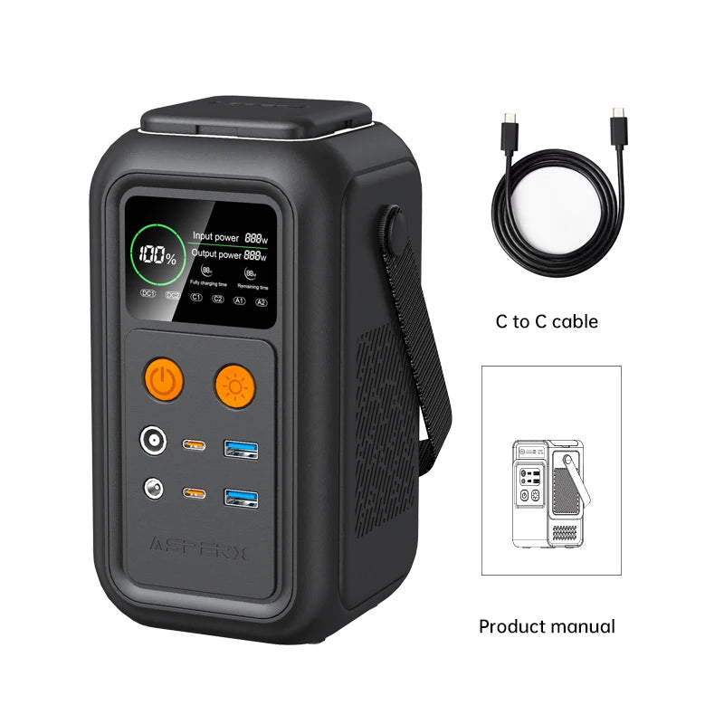 Ctolity 192Wh LiFePO4 Portable Power Station 200W Type C Charger