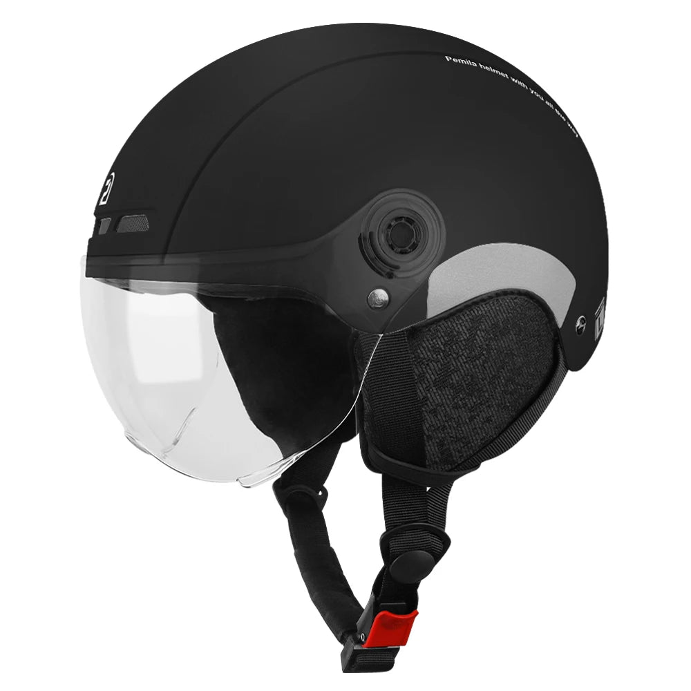Pemila Cycling Helmet With Goggles And Ear Protection