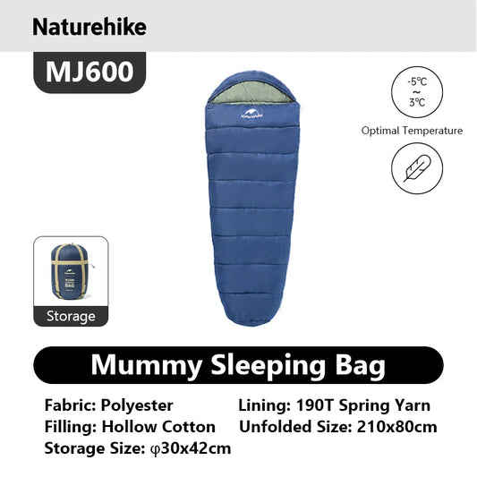 Naturehike Mummy Sleeping Bag For Adults Warm Winter Camping