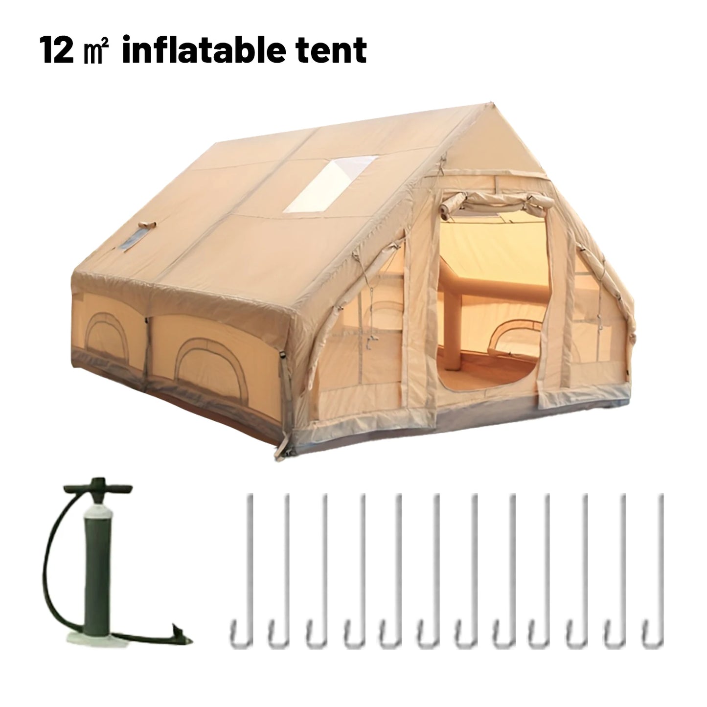 Pakicetus Automatic Inflatable Camping Tent With Stove Port