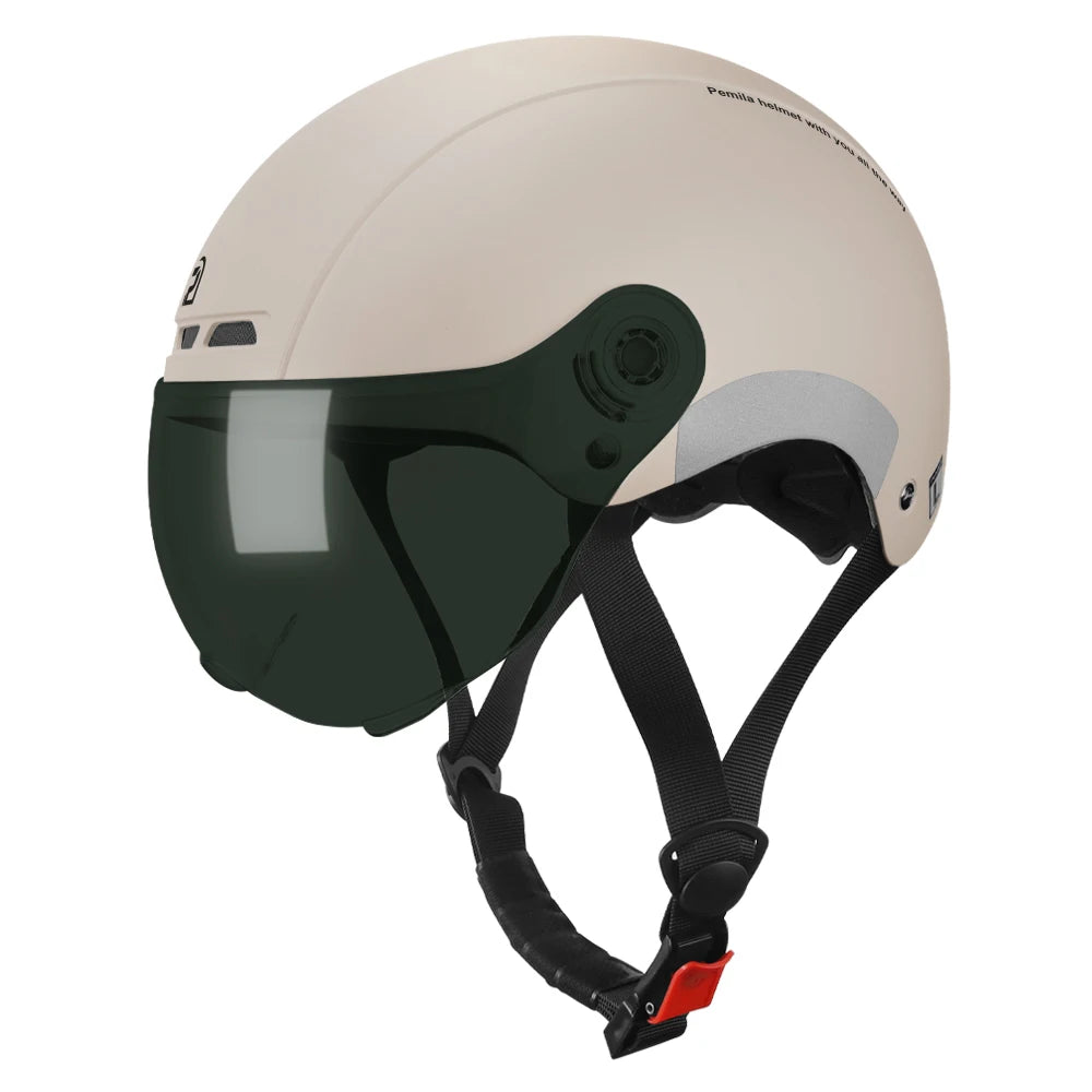 Pemila Cycling Helmet With Goggles And Ear Protection