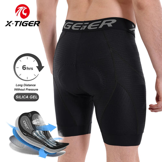 X-Tiger Men Cycling Shorts Featuring Gel Padding And Mesh Venting