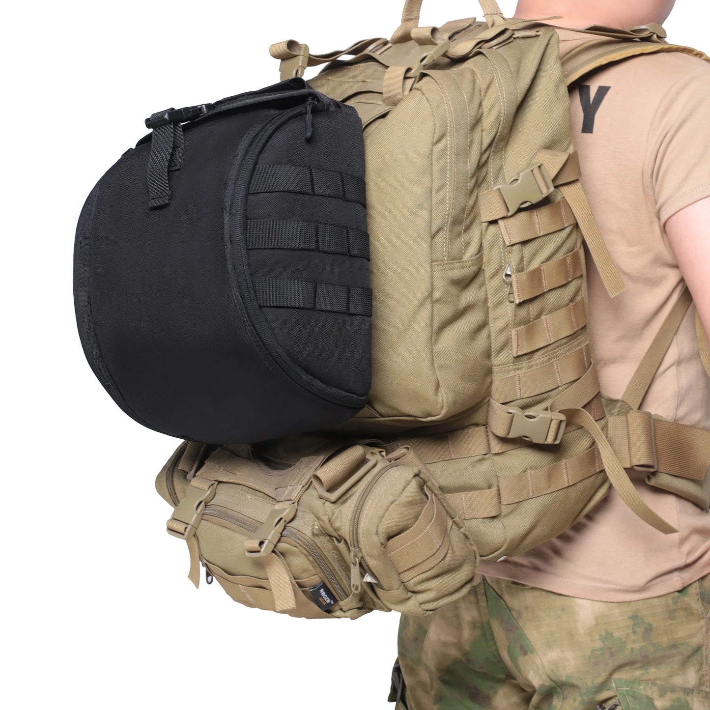 Tactical Molle Helmet Storage Pouch For Outdoor Use