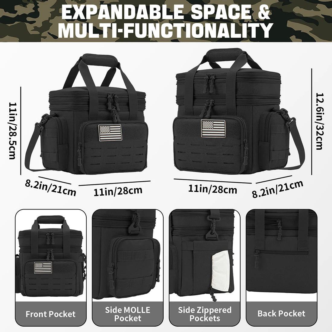 ReFire Gear Expandable Tactical Insulated Lunch Bag For Camping