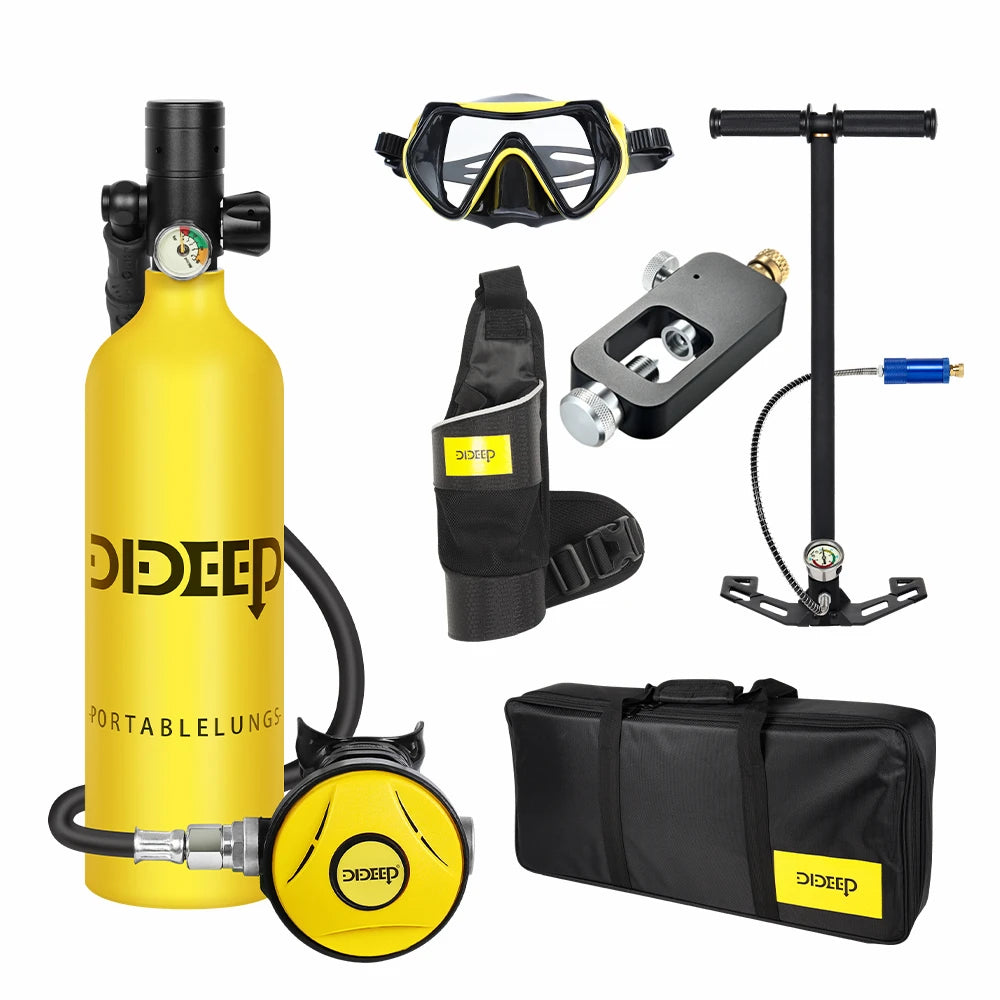 DIDEEP Professional Portable Scuba Diving Tank With High Pressure Pump