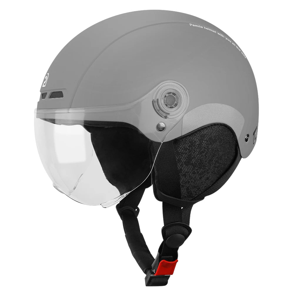 Pemila Cycling Helmet With Goggles And Ear Protection