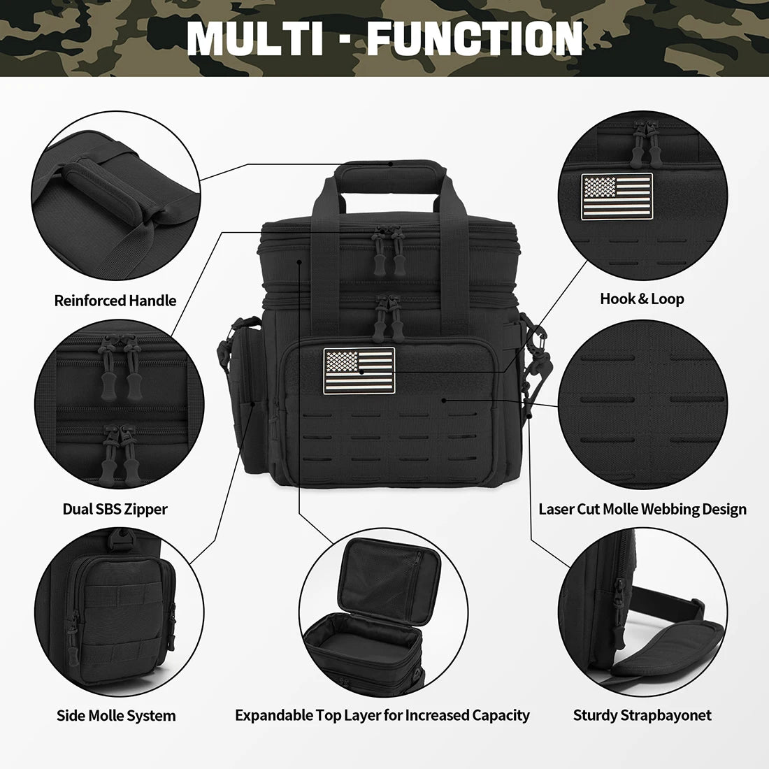 ReFire Gear Expandable Tactical Insulated Lunch Bag For Camping