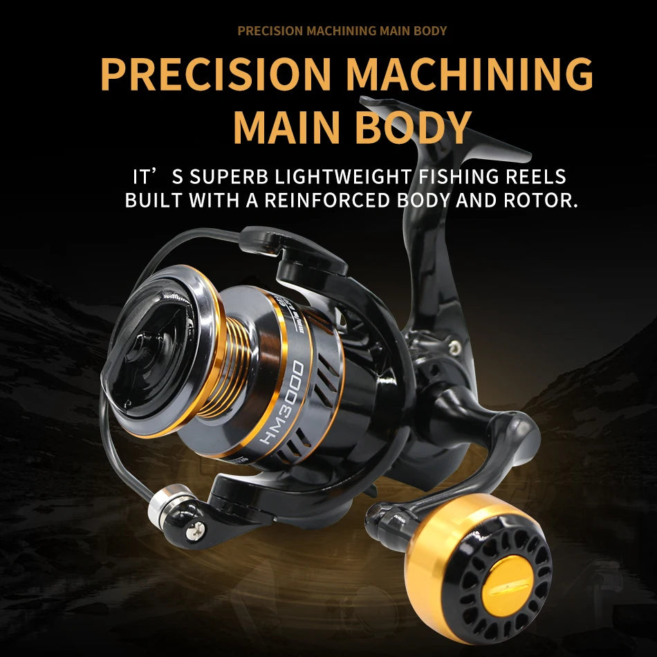 Rooblinos High Speed Spinning Fishing Reel With Metal Drag System