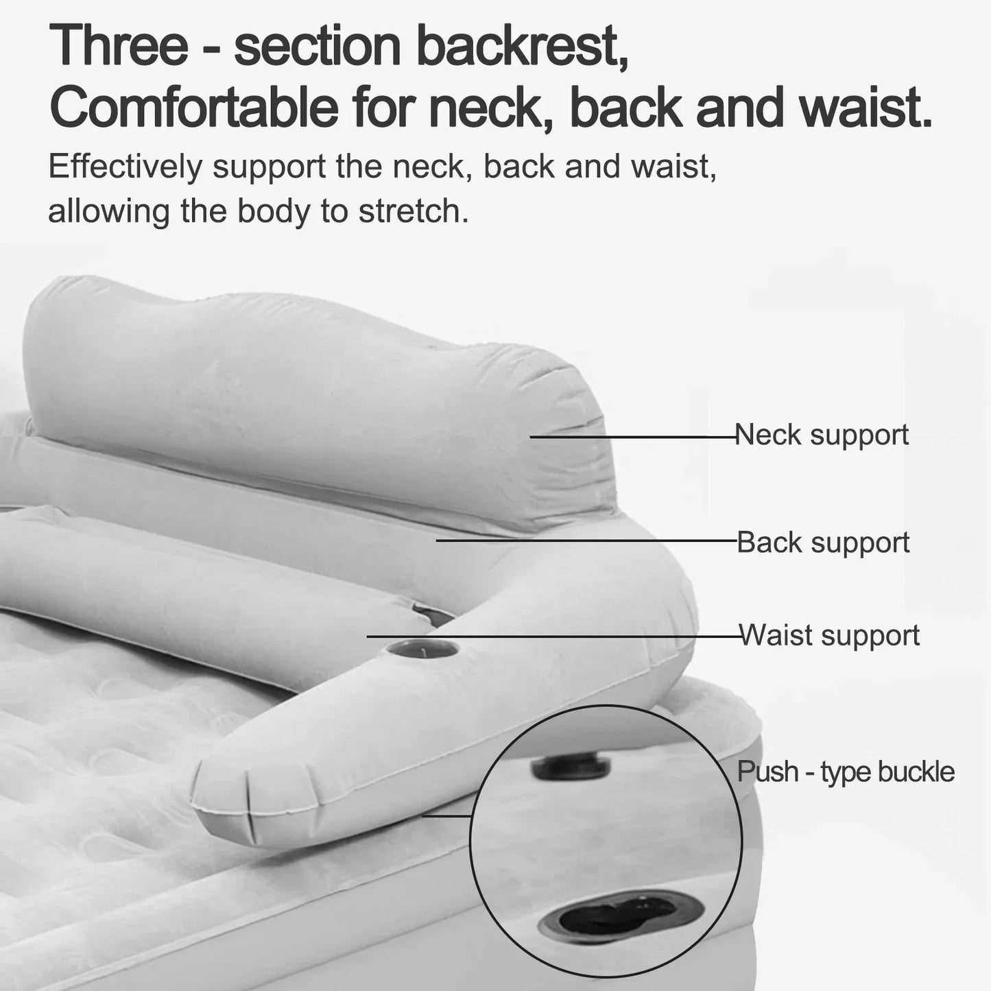 Automatic Inflatable Camping Mattress With Built In Pump Thickened PVC