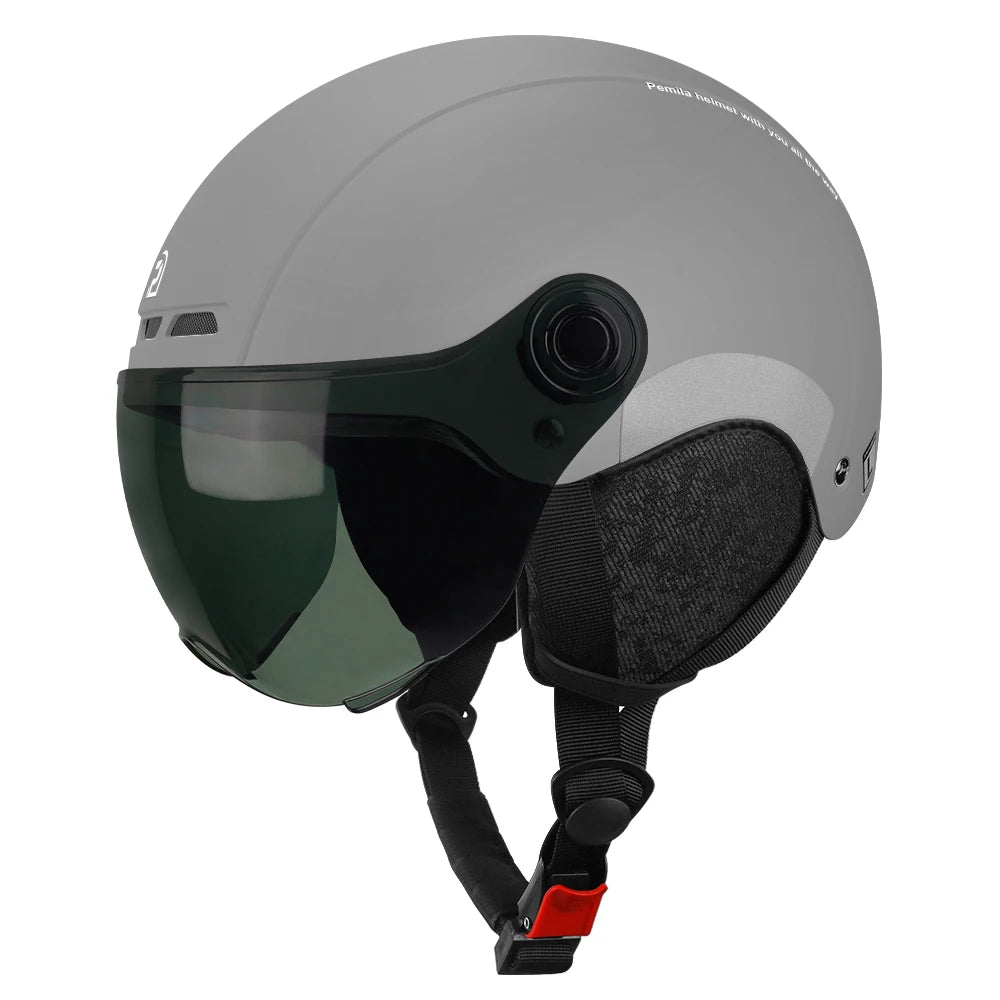 Pemila Cycling Helmet With Goggles And Ear Protection