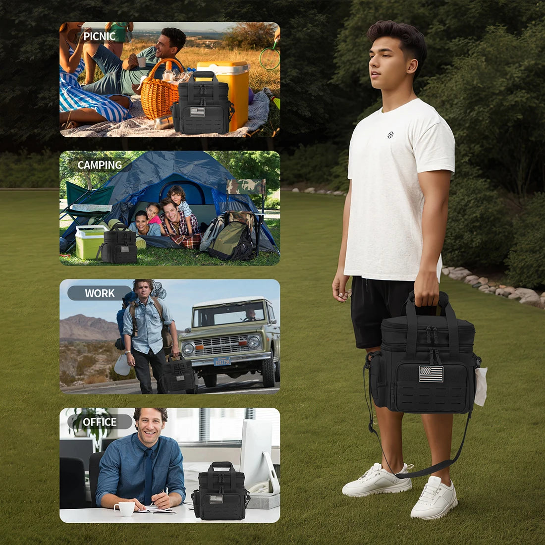 ReFire Gear Expandable Tactical Insulated Lunch Bag For Camping
